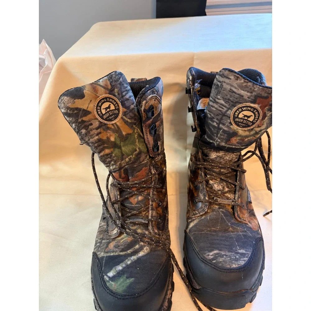 Irish Setter Red Wing Hunting Boots Mens 10.5D Camo 800g Thinsulate 3859 Rugged